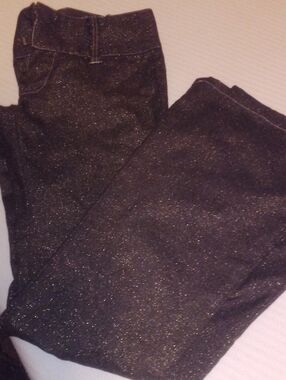 Dollhouse Black Glitter Wide Leg Jeans